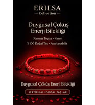 Sertifikalı Duygusal Çöküş Enerji Bilekliği – Kırmızı Topaz Doğal Taş 4 mm Ayarlanabilir (Çok Renkli)