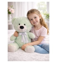 50 Cm Elyaf Dolgulu Toscano İthal Kumaş Pofuduk Sevimli Ayıcık Peluş Ayı Peluş Oyuncak (Mint Yeşili)