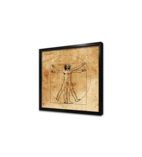 Vitruvius Adamı Leonarda da Vinci Çerçeveli Mdf Tablo
