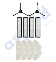 Dreame D10S, D10S PRO, D9 MAX GEN2 Uyumlu 2 Yan Fırça 4 Filtre 4 Mop PKT-iasgf0000233