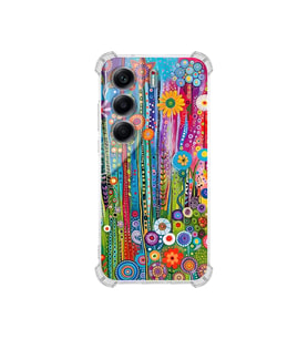 PrintiFy Tecno Camon 40 4g ile Uyumlu Düşlerin Dansı Serisi Folklorik Bahçe Tasarımlı Uv Baskılı Köşe Korumalı Antişok Kılıf