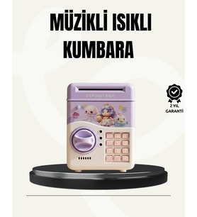 Elektronik Şifreli Atm Görünümlü Çocuk Kumbarası Mor