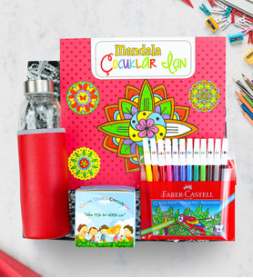 Mandala & Matara & Faber Castell Keçeli Kalem Seti & Dikim Kiti Hediye Seti