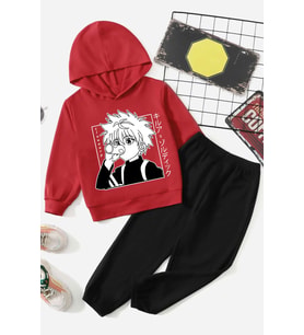 Çocuk Killua Zoldyck Eşofman Takımı (Siyah)