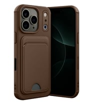 Mey İthalat® iPhone 17 Pro Kelvin Kartvizitli Silikon - Kahverengi