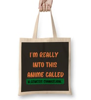 ANIME Quotes-Style Lover Sayings Word Gift Bez Çanta Uzun Saplı