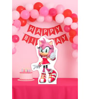 Ayaklı pano Sonic Boom 33x24 Amy Pembe Masa Dekoru Çocuk Odası Dekoru Pembe