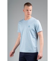 Maraton Regular Erkek Bisiklet Yaka Sisli Mavi T-shirt