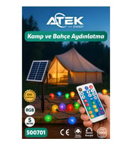 Konyax RGB Güneş Enerjili Boncuk Kamp Ve Bahçe Aydınlatma