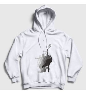 Presmono Unisex Beyaz Ace Servis Spor Tennis Tenis Kapüşonlu Sweatshirt 329667tt