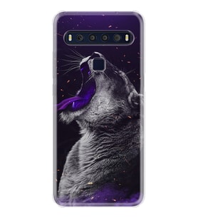 TCL 10L 10 Plus 10SE 20E 20SE 30SE L7 Kılıf Desemli Silikon Purple Leopar 1750