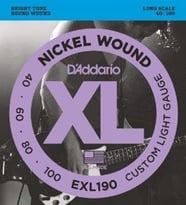 D'Addario EXL190 XL Nickel Serisi Bas Gitar Tel Seti (Custom Light - 40-100 - Long Scale)
