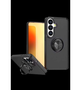 Galaxy S26 Plus Montreal Yüzüklü Silikon Kapak - Siyah