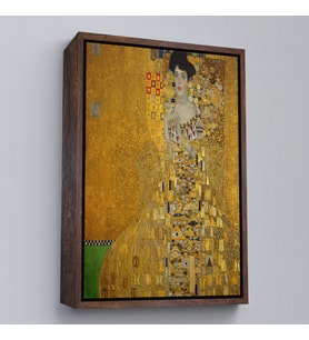 Çerçeveli Gustav Klimt - Adele Bloch-Bauer I'in Portre Tablosu (Kahverengi)
