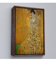 Çerçeveli Gustav Klimt - Adele Bloch-Bauer I'in Portre Tablosu (Kahverengi)