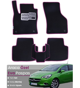 OPEL CORSA E (2014-2018) Uyumlu EVA Paspas Tam Set–Araca Özel,Kolay Montaj,Oto Paspas
