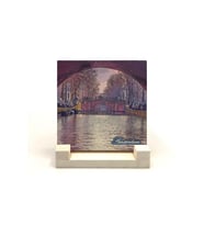Amsterdam Görseli Baskılı Taş Masaüstlük 10X10