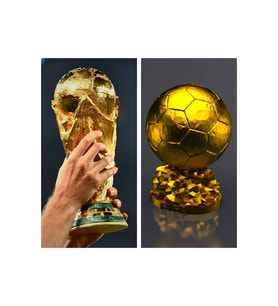 30 cm Dünya Kupası - 20 cm Ballon’dor kupası (2’li)