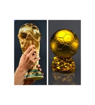 30 cm Dünya Kupası - 20 cm Ballon’dor kupası (2’li)