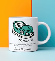 Komik - Esprili Kupa ACIMADI Kİ Tasarımlı İsim Soyisim Yazılı Kişiye Özel Kupa Bardak