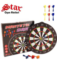 Manyetik Dart Tahtası Dart 14.5 İnç 37 Cm Lik Büyük Boy 6 Oklu Profesyonel Dart Oyunu Manyetik Dart