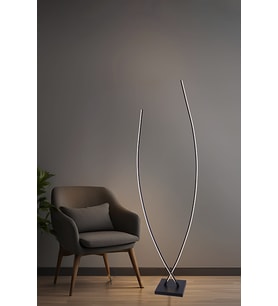 3 Renk U Model LED Avize – Modern Düz Lamba, Yerden Aydınlatmalı, Enerji Tasarruflu Tavan Lambası (Siyah)