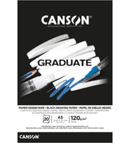 Canson Graduate Siyah Defter 120 Gram A5 20 Sayfa