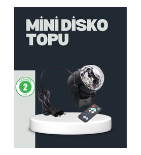 Mey İthalat® RGB LED Disko Küresi 7 Modlu Uzaktan Kumandalı