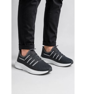 Ziggy Erkek Spor Ayakkabı – Hafif ve Rahat Günlük Yürüyüş Sneaker - Füme