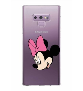 Samsung Galaxy Note 9 Kapak Minnie Mouse Tasarımlı Şeffaf Silikon Kılıf