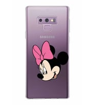 Samsung Galaxy Note 9 Kapak Minnie Mouse Tasarımlı Şeffaf Silikon Kılıf