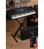 Midex PS-4500KS Tuş Hassasiyetli 61 Tuşlu Org LCD Ekran USB MP3 (Stand Kulaklık Çanta Notalık Metod)