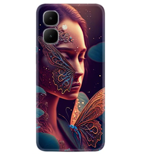 Infinix Smart 10 Kılıf Boutique Baskılı Resimli Kelebek Kadın Pcode -075