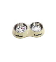 Playfull Diva Doublediner Beyaz Çıkabilen Çelik Kedi Köpek Mama Kabı Small 11cm*2
