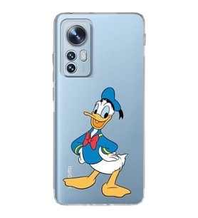 Xiaomi Mi 12 Uyumlu Kamera Korumalı Kapak Donald Duck Tasarımlı Şeffaf Silikon Kılıf