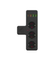 Termal Akım Korumalı Isıya Dayanıklı 3'lü Duvar Tipi Priz 3x Usb 1x Type-C Priz