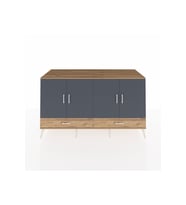 Kronos Konsol 6 Raflı 2 Çekmeceli 4 Kapaklı 176x59x99 Çam-Antrasit/Çam