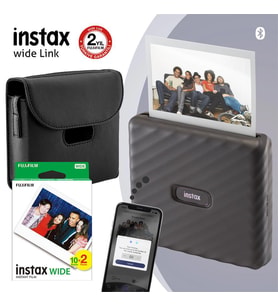 Instax Wide Link Gri Akıllı Yazıcı ve Çantalı Hediye Seti 4