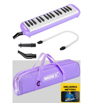Midex ML-32PU Mor Melodika Seti 32 Tuşlu METOD HEDİYE (Tuşlarda Nota Yazmaktadır)