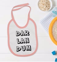 BK Kids Darlandum Tasarımlı Pembe Bebek Mama Önlüğü-2