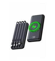 Mey İthalat® Wireless Powerbank 10000 Mah LED Ekranlı Dahili Kablolu Hızlı Şarj