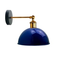 RİOLİGHT VİNTAGE,RETRO,RUSTİK LACİVERT 1XE27 ESKİTME DUYLU MASALLI TEKLİ DUVAR APLİK ŞAPKA ÇAP:23CM