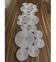 Gri Renk 150*47 Cm Amerikan Runner / Masa Örtüsü / Masa Sehpa Salon Örtüsü