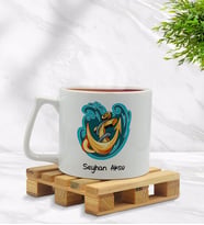 BK Gift Kişiye Özel Çapa Tasarımlı Middle Beyaz Kupa Bardak Model 1