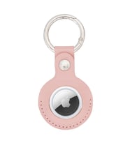 Apple AirTag Uyumlu Deri Anahtarlık, NU2 Pembe