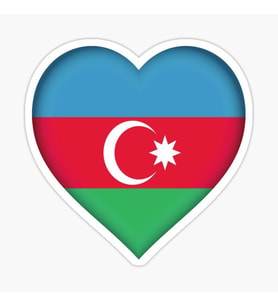 Azerbaycan Azerbaijan 18 Cm Araba Arka Cam Sticker MD13