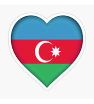 Azerbaycan Azerbaijan 18 Cm Araba Arka Cam Sticker MD13