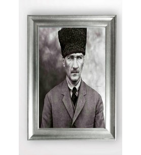 Gümüş Çerçeveli Atatürk Tablo cv918