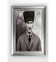 Gümüş Çerçeveli Atatürk Tablo cv918
