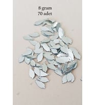 Oya Abiye Bileklik Kolye Pleksi Metalik Plastik Pul Gümüş Renk 8 gram 70 adet - BNC512
